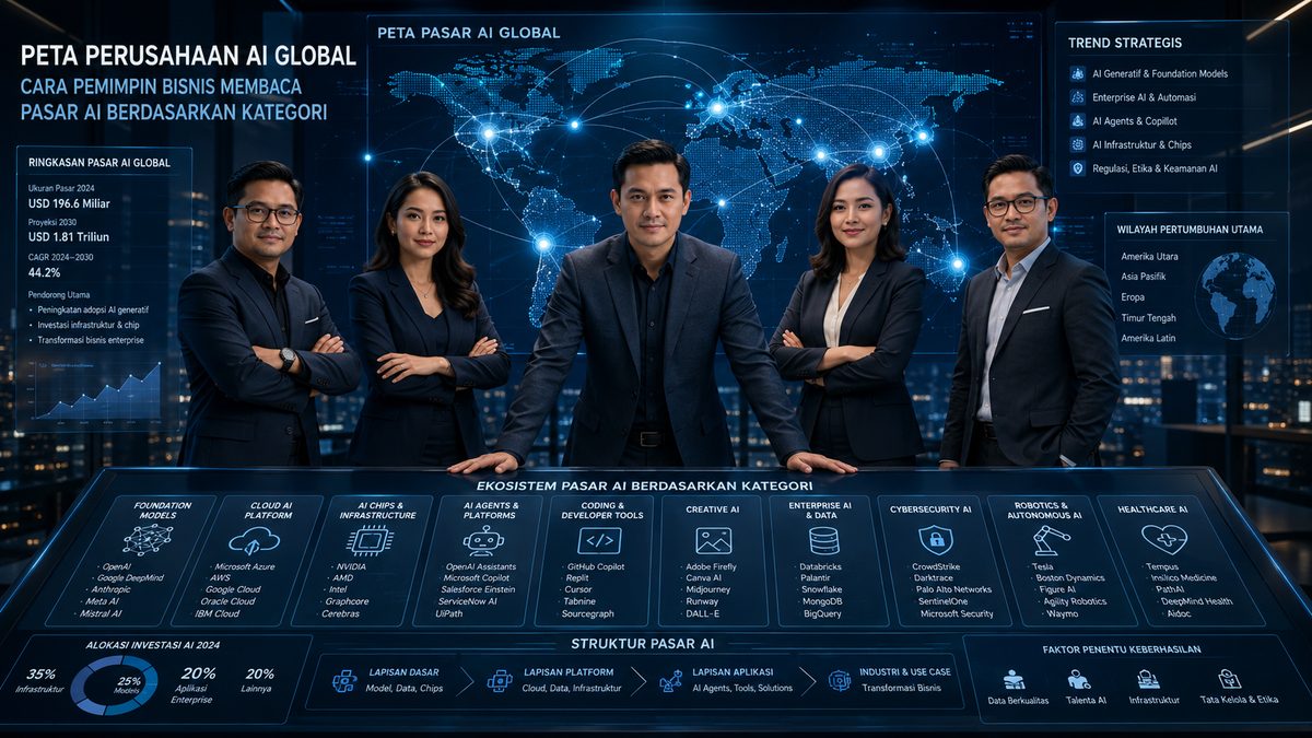 Peta Perusahaan AI Global: Cara Pemimpin Bisnis Membaca Pasar AI Berdasarkan Kategori